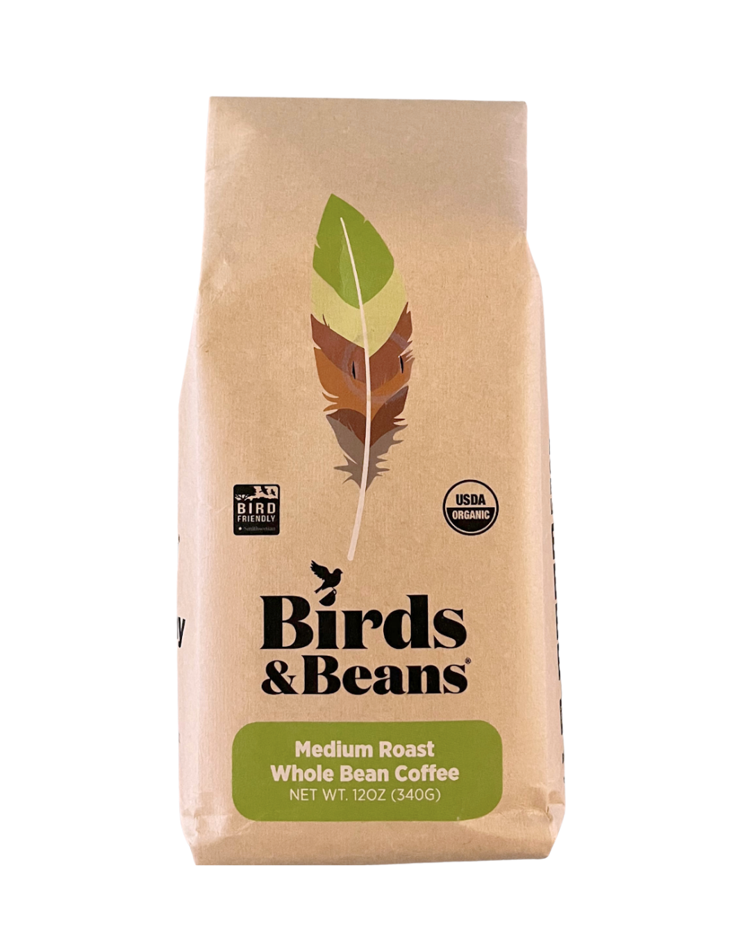 Birds & Beans medium roast whole bean coffee bag